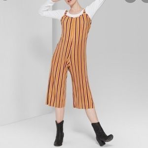 Wild fable striped multicolored jumpsuit